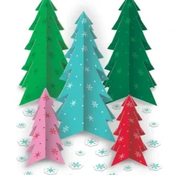 Amscan Holiday Decor - Paper Slotted Trees - Little Painter Art | Exploring the Endless Possibilities of Art| Hot