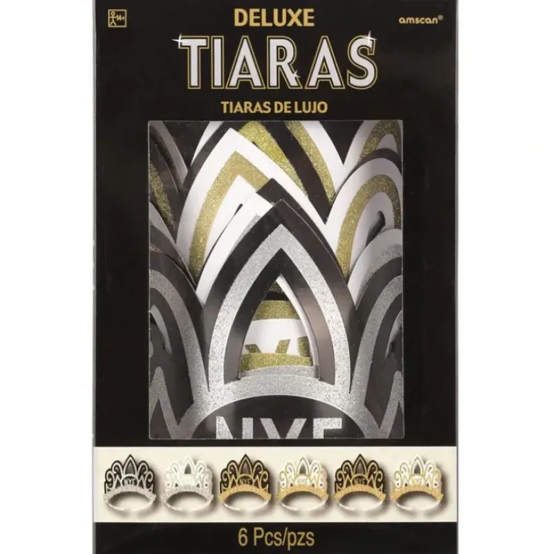 Amscan New Years Deluxe Party Tiaras 6pk - Little Painter Art | Exploring the Endless Possibilities of Art| Hot