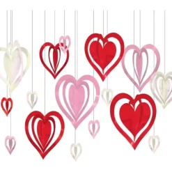 Amscan Valentines Day 3D Hanging Hearts Decoration Kit - Little Painter Art | Exploring the Endless Possibilities of Art| Hot