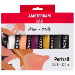 Amsterdam Acrylic Paint Set - Portrait 6 x 120ml - Little Painter Art | Exploring the Endless Possibilities of Art| Hot