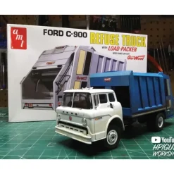 AMT Ford C-600 Gar Wood Load Packer Garbage Truck 1/25 Model Kit - Little Painter Art | Exploring the Endless Possibilities of Art| Shop All