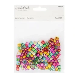Angels Craft 6mm Beads, Approx 150-ct - Multi-Coloured Metallic Alphabet - Little Painter Art | Exploring the Endless Possibilities of Art| Hot
