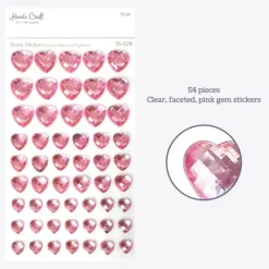 Angels Craft Rhinestone Stickers - Pink Hearts - Little Painter Art | Exploring the Endless Possibilities of Art| Hot