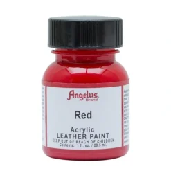 Angelus Acrylic Leather Paint 1oz Red - Little Painter Art | Exploring the Endless Possibilities of Art| Brush