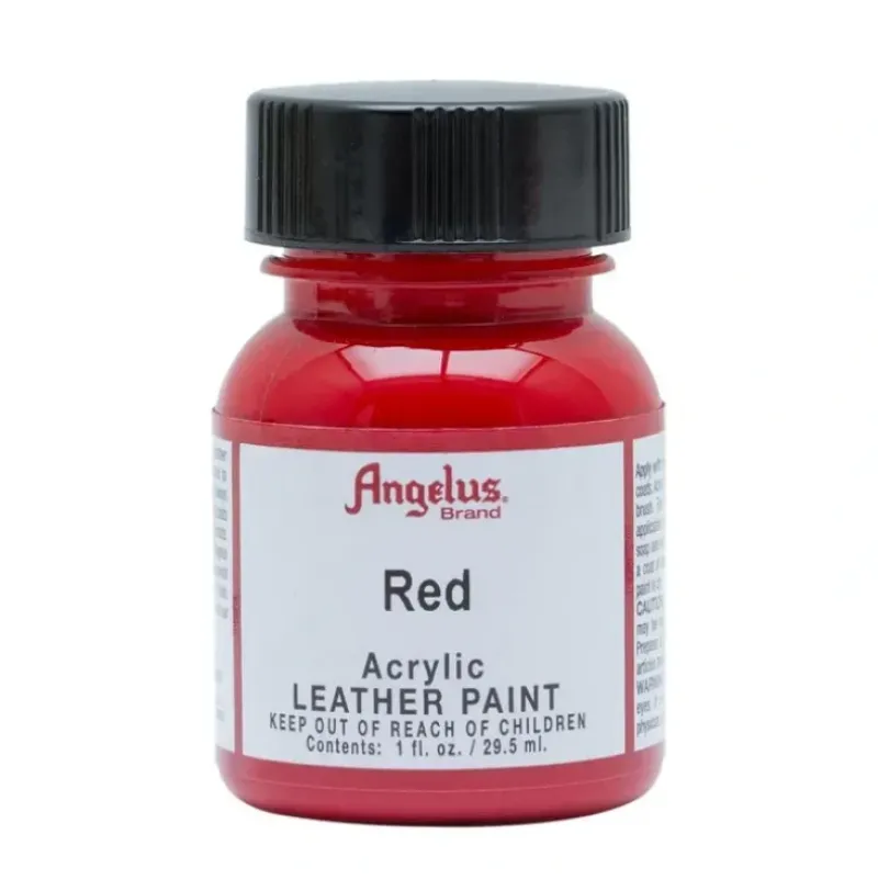 Angelus Acrylic Leather Paint 1oz Red - Little Painter Art | Exploring the Endless Possibilities of Art| Brush