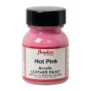 Angelus Acrylic Leather Paint 1oz Hot Pink - Little Painter Art | Exploring the Endless Possibilities of Art| Brush