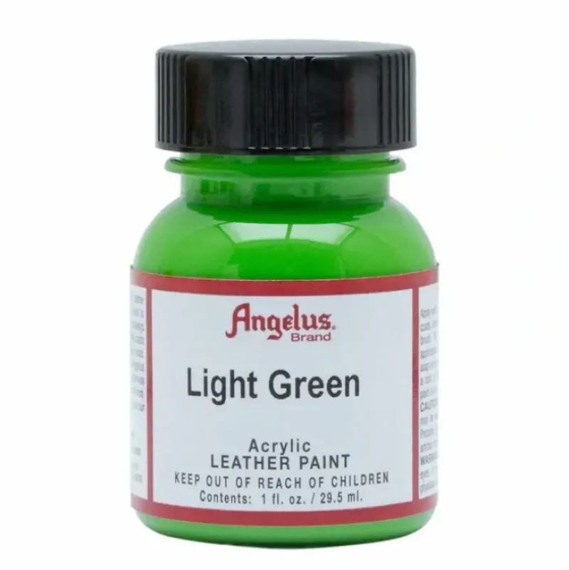 Angelus Acrylic Leather Paint 1oz Light Green - Little Painter Art | Exploring the Endless Possibilities of Art| Brush