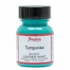 Angelus Acrylic Leather Paint 1oz Turquoise - Little Painter Art | Exploring the Endless Possibilities of Art| Brush