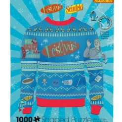 Aquarius 1000pc Shaped Puzzle - Seinfeld Festivus Ugly Christmas Sweater - Little Painter Art | Exploring the Endless Possibilities of Art| Shop All