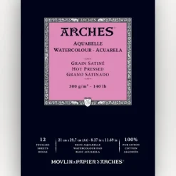 Arches Hot pressed 300gr 12 sheets 21x29,7cm - Little Painter Art | Exploring the Endless Possibilities of Art| Shop All