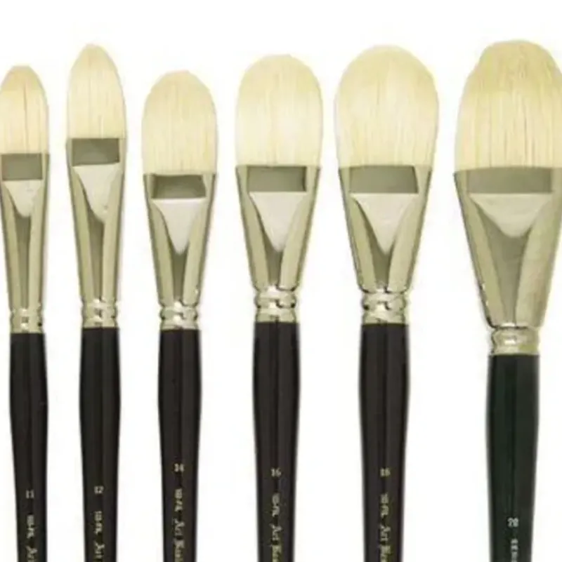 Art Basics 103 Hog Bristle Filbert Brush - Little Painter Art | Exploring the Endless Possibilities of Art| Brush