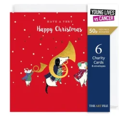 Art File Charity Christmas Cards 6pk - Frank & Friends - Little Painter Art | Exploring the Endless Possibilities of Art| Hot