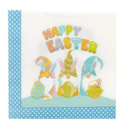 Art for the Table Easter Lunch Napkins 16pk Bunny Gnomes - Little Painter Art | Exploring the Endless Possibilities of Art| Hot