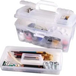 ArtBin Twin Top Storage Box with Lift-Out Tray 17"x8.5" - Little Painter Art | Exploring the Endless Possibilities of Art| Shop All