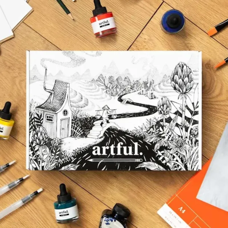 Artful: Let's Learn Ink Starter Box - Little Painter Art | Exploring the Endless Possibilities of Art| Brush