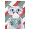 Artists To Watch Christmas Card, Candy Cane Cat - Little Painter Art | Exploring the Endless Possibilities of Art| Hot
