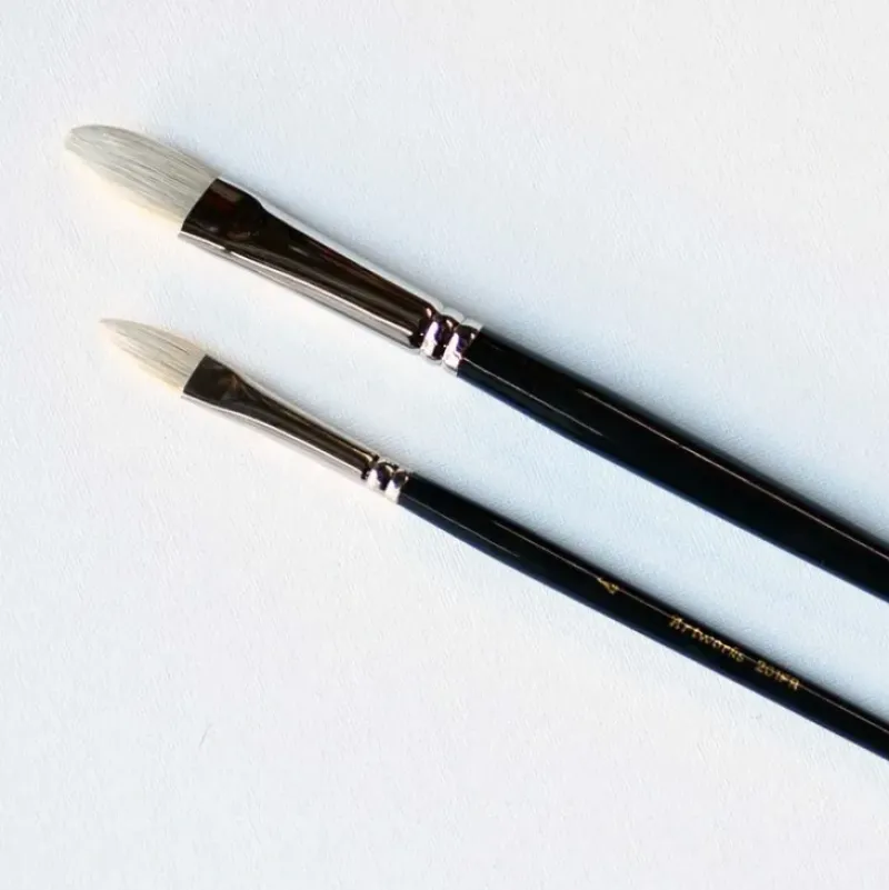 Artworks/PrimeArt 201FR Bristle Filbert Brush - Little Painter Art | Exploring the Endless Possibilities of Art| Brush