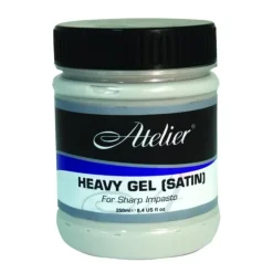 Atelier Acrylic Medium - Heavy Gel Satin - Little Painter Art | Exploring the Endless Possibilities of Art| Brush