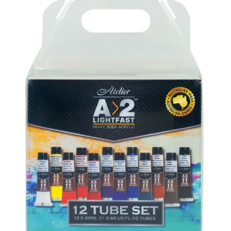Atelier A>2 Lightfast Heavy Body Acrylic Paint Sets - Little Painter Art | Exploring the Endless Possibilities of Art| Pigment
