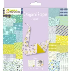 Avenue Mandarine Large Origami Flower Paper 60-pack - Little Painter Art | Exploring the Endless Possibilities of Art| Hot