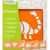 Avenue Mandarine Stencils Set 6pk Dinosaurs - Little Painter Art | Exploring the Endless Possibilities of Art| Brush