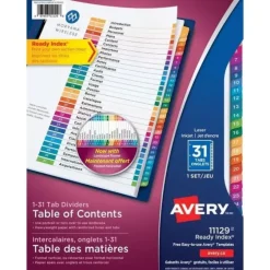 Avery Index Divider 31 Numbered Tabs - Little Painter Art | Exploring the Endless Possibilities of Art| Shop All