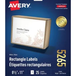 Avery Labels White Rectangle 11" x 8" 25/pk - Little Painter Art | Exploring the Endless Possibilities of Art| Hot