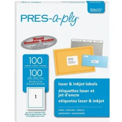 Avery Pres-A-Ply Labels Laser 8.5"x11" Full Sheet White - Little Painter Art | Exploring the Endless Possibilities of Art| Shop All