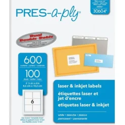 Avery Pres-A-Ply Labels Laser 3-1/3" x 4" 600pk - Little Painter Art | Exploring the Endless Possibilities of Art| Shop All