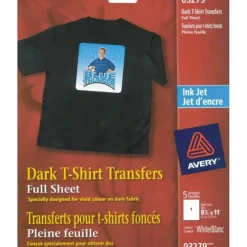 Avery T-Shirt Transfer Paper for Dark Material 5pk 8.5" x 11" - Little Painter Art | Exploring the Endless Possibilities of Art| Shop All