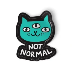 Badgebomb Big Sticker - Not Normal Cat - Little Painter Art | Exploring the Endless Possibilities of Art| Shop All