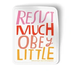 Badgebomb Big Sticker - Resist Much, Obey Little - Little Painter Art | Exploring the Endless Possibilities of Art| Shop All