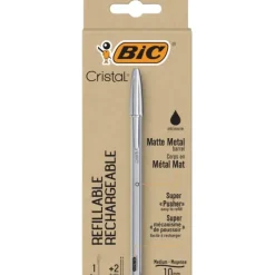 Bic Cristal Metal Ballpoint Pen w/ Refills - Little Painter Art | Exploring the Endless Possibilities of Art| Hot