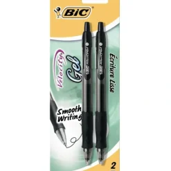 Bic Gel-ocity Retractable Pens, Medium 2pk Black - Little Painter Art | Exploring the Endless Possibilities of Art| Shop All