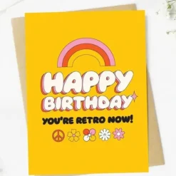 Big Moods Birthday Greeting Card - Retro - Little Painter Art | Exploring the Endless Possibilities of Art| Hot