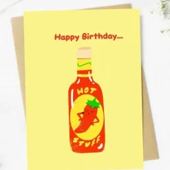 Big Moods Greeting Card - Happy Birthday Hot Stuff - Little Painter Art | Exploring the Endless Possibilities of Art| Hot