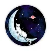 Big Moods Vinyl Sticker - Space Cat - Little Painter Art | Exploring the Endless Possibilities of Art| Shop All