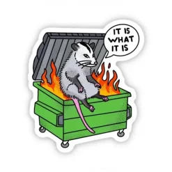 Big Moods Vinyl Sticker "It Is What It Is" Possum - Little Painter Art | Exploring the Endless Possibilities of Art| Shop All