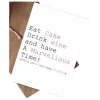 Birthday Greeting Card, Eat Cake Drink Wine - Little Painter Art | Exploring the Endless Possibilities of Art| Shop All