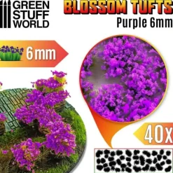 Blossom TUFTS - 6mm self-adhesive - PURPLE Flowers - Little Painter Art | Exploring the Endless Possibilities of Art| Shop All