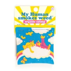 Blue Q Organic Catnip Cat Toy - My Human Smokes Weed - Little Painter Art | Exploring the Endless Possibilities of Art| Hot