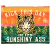 Blue Q Recycled Zipper Pouch - Kick This Day - Little Painter Art | Exploring the Endless Possibilities of Art| Hot