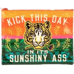 Blue Q Recycled Zipper Pouch - Kick This Day - Little Painter Art | Exploring the Endless Possibilities of Art| Hot