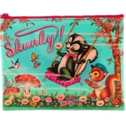 Blue Q Recycled Zipper Pouch - Skunky - Little Painter Art | Exploring the Endless Possibilities of Art| Hot