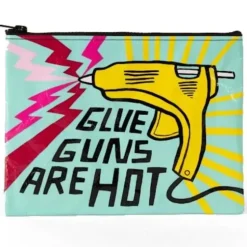Blue Q Recycled Zipper Pouch - Glue Guns Are Hot - Little Painter Art | Exploring the Endless Possibilities of Art| Shop All