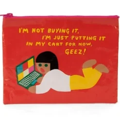 Blue Q Recycled Zipper Pouch - I'm Not Buying It - Little Painter Art | Exploring the Endless Possibilities of Art| Shop All