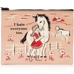Blue Q Recycled Zipper Pouch - I Hate Everyone Too - Little Painter Art | Exploring the Endless Possibilities of Art| Shop All