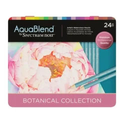 Botanical Aquablend Watercolour Pencil Set - 24 Pack - Spectrum Noir - Little Painter Art | Exploring the Endless Possibilities of Art| Pigment