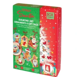 Box CanDIY Totally Santa Diamond Art Ornaments & Gift Tags Kit - Little Painter Art | Exploring the Endless Possibilities of Art| Hot