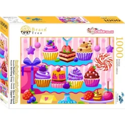 Brain Tree 1000pc Puzzle - Cake World - Little Painter Art | Exploring the Endless Possibilities of Art| Hot